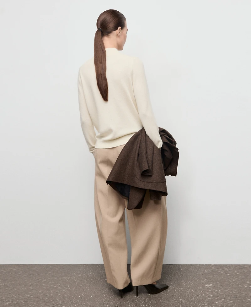 Mango Women's 100% Cashmere Perkins Neck Sweater