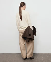 Mango Women's 100% Cashmere Perkins Neck Sweater