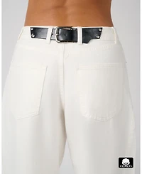 WeWoreWhat Women's Mid Rise Barrel Jeans