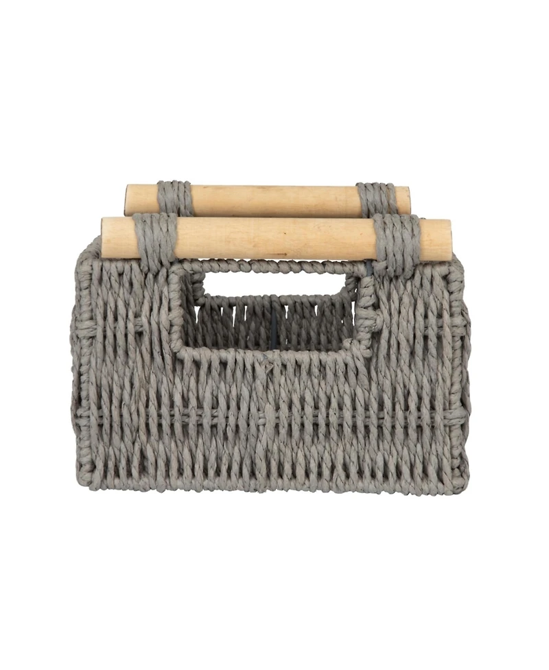 Household Essentials Decorative Woven Baskets, Set of 3, Grey
