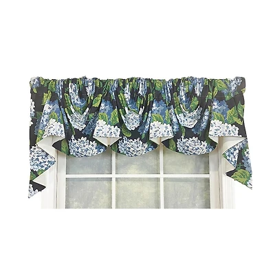 Rlf Home Hydrangea Empire Valance 3-Scoop. For windows up to 60"W