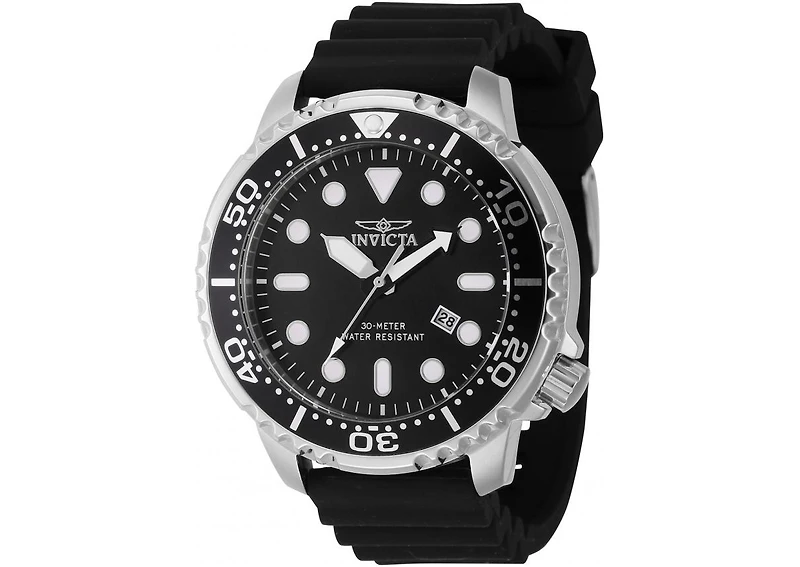 Invicta Men's 44834 Pro Diver Quartz PC32 Black Dial Watch