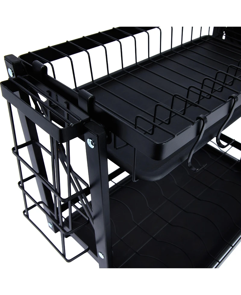 Household Essentials Metal 2-Tier Countertop Caddy, Black