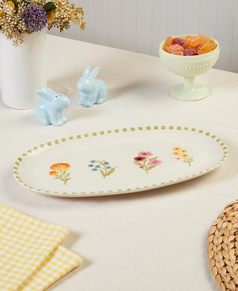 Haven 14.5" Floral Oval Platter