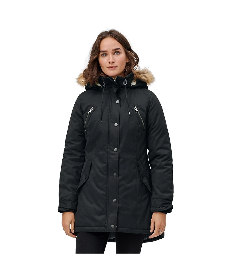ellos Women's Modern A-Line Parka