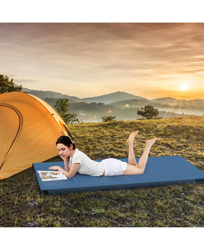 Skonyon Foldable Camping Mattress with High density foam Cushion and Anti-slip Bottom