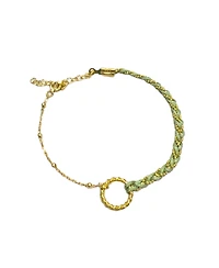 Spero London Handmade Rope Braided Sterling Silver Beaded Chain Bracelet