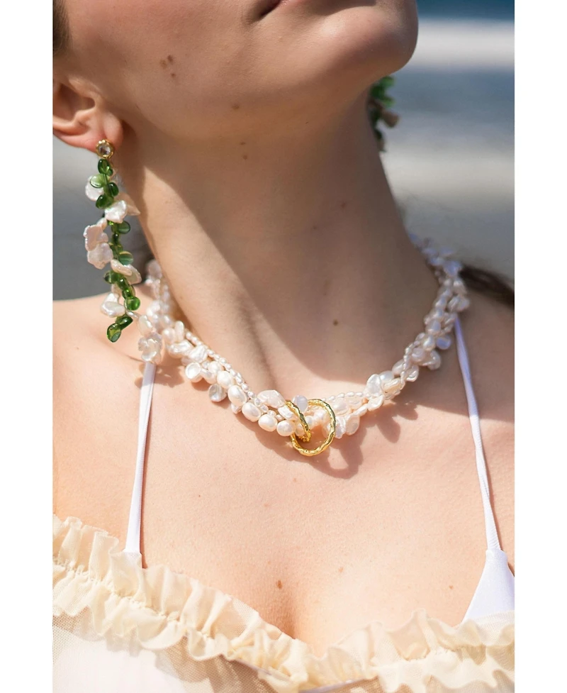 Classicharms Nina Multi-Strand Baroque Pearl Choker Necklace