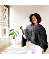 Ultimate Comfort & Relaxation Bundle: Heated Plush Shawl + Shiatsu Neck & Back Massager