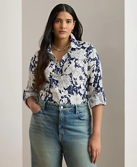 Lauren Ralph Lauren Womens Relaxed Fit Floral Shirt