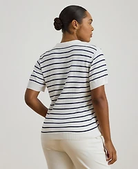 Lauren Ralph Lauren Plus Size Striped Polo Sweater