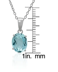 Macy's 2-Pc. Blue Topaz (6.50 ct. t.w.) Star Pendant Necklace & Earrings Set in Sterling Silver