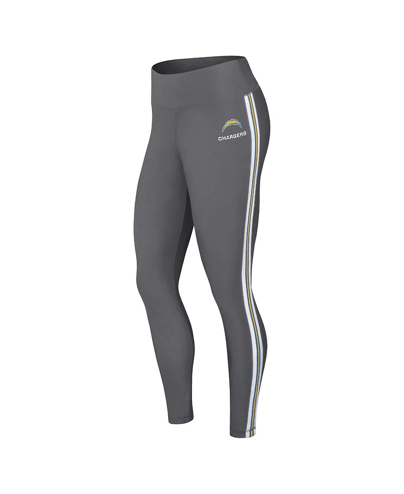 Wear by Erin Andrews Women's Charcoal Los Angeles Chargers Color Block Leggings