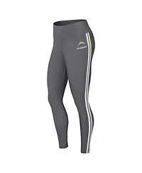 Wear by Erin Andrews Women's Charcoal Los Angeles Chargers Color Block Leggings