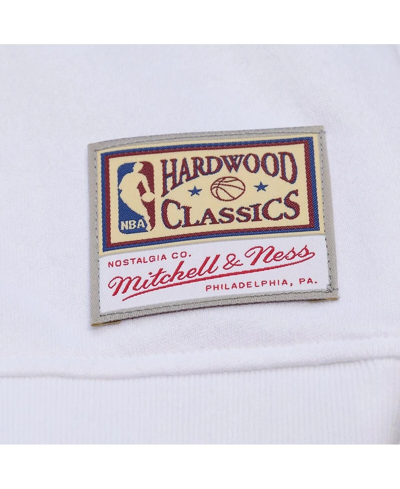 Women's White New York Knicks Lightweight Block Letter Sweatshirt