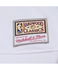 Women's White New York Knicks Lightweight Block Letter Sweatshirt