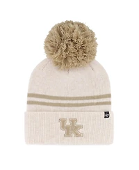 Women's Natural Kentucky Wildcats Core Inline Latte Cuffed Knit Hat with Pom