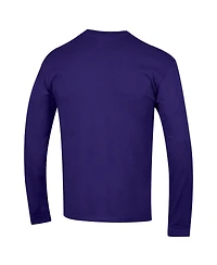 Champion Men's Purple Lsu Tigers Arch Over Logo 2-Hit Long Sleeve T-Shirt