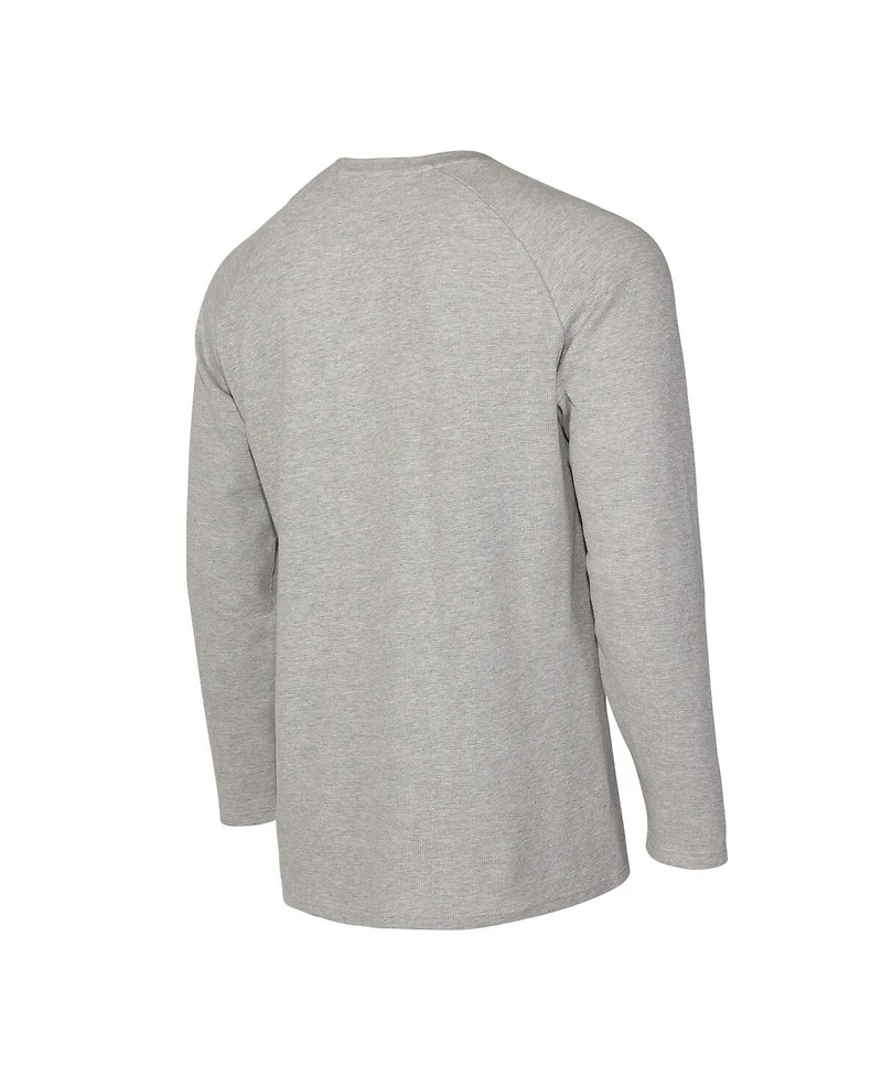 Concepts Sport Men's Gray New York Knicks Hawthorn Thermal Knit Long Sleeve Henley T-Shirt