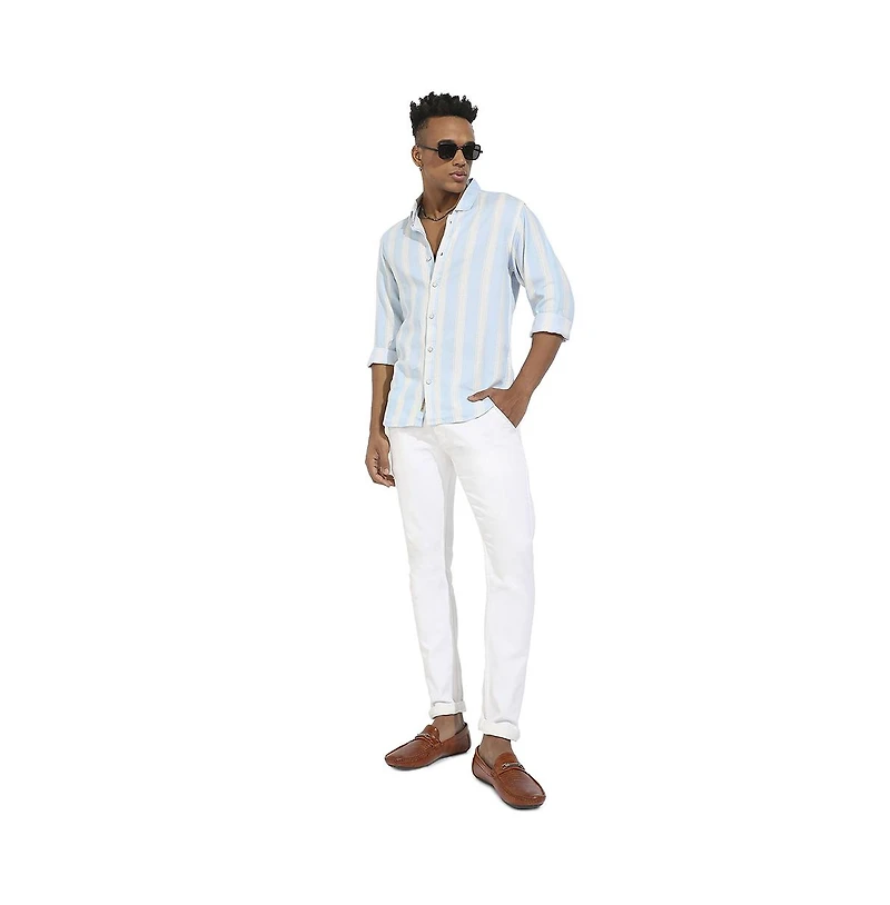 Campus Sutra Men's Striped Shirt