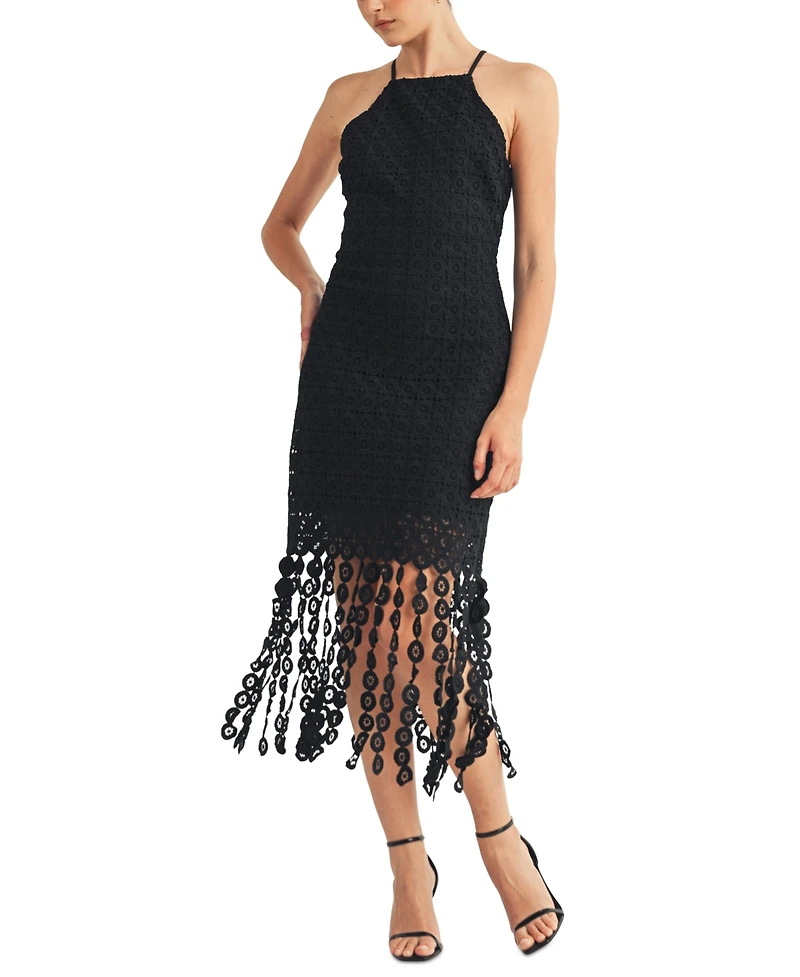 Arose Studio, Inc Women's Zariah Halter High-Neck Midi Dress