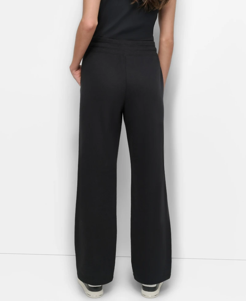 Dkny Sport Women's Tonal Logo Patch Relaxed Fit Track Pants