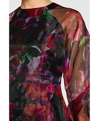 Coast Women's Organza Puff Sleeve Midi Dress