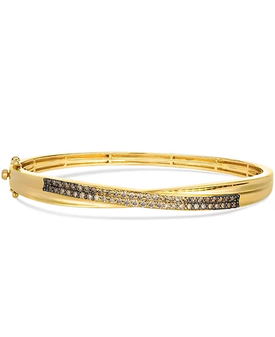 Le Vian Chocolate Diamond Ombre Bangle (0.99 ct. t.w.) in 14k Honey Gold