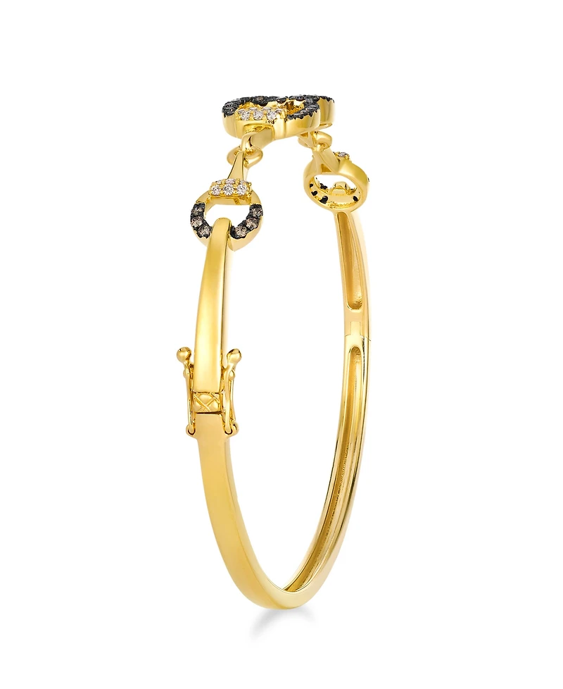Le Vian Chocolate Diamond (0.41 ct. t.w.) and Nude Diamond (0.21 ct. t.w.) Bangle in 14k Honey Gold