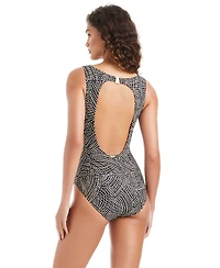 Beyond Control Women's Keyhole Neck One-Piece Swimsuit
