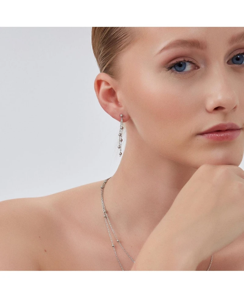 Spero London Women's Dorica Sterling Silver Multi Bead Drop Earring