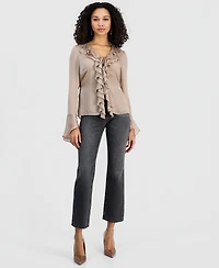 Guess Women's Sana Ruffled Long-Sleeve Blouse