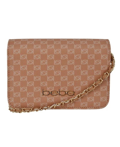 Bebe Women's Adela Monogram Mini Crossbody Bag