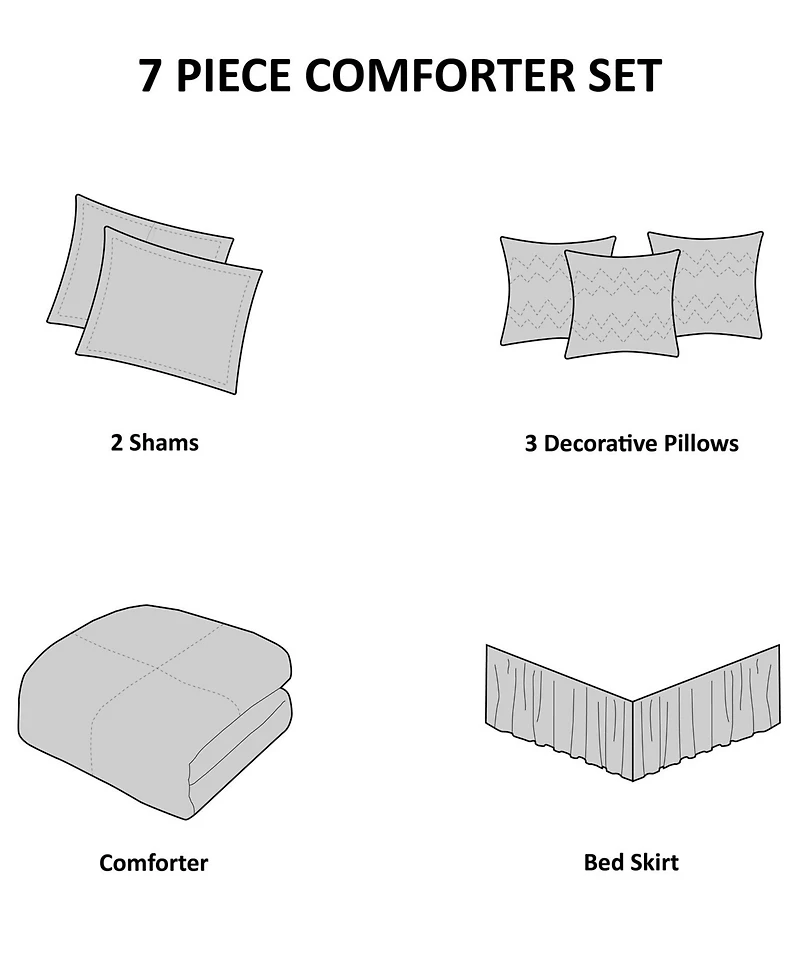 Madison Park Wilma 7-Pc. Comforter Set, California King