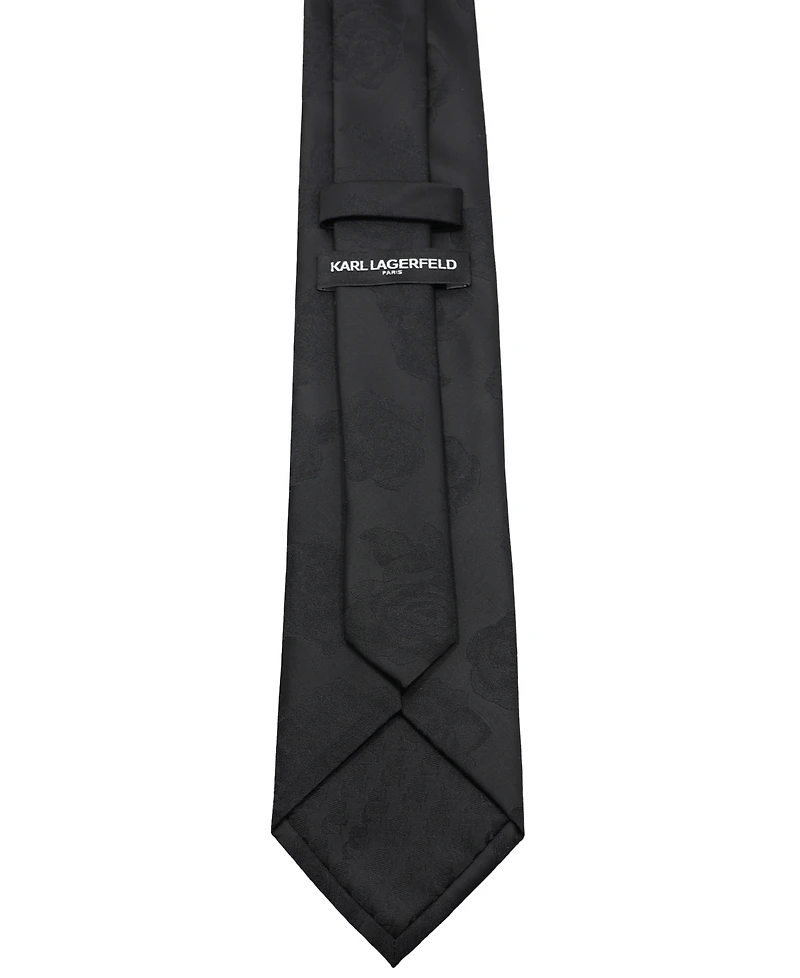 Karl Lagerfeld Paris Men's Herringbone Pattern Classic Tie