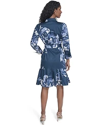 Calvin Klein Women's Collared Long-Sleeve Shirtdress