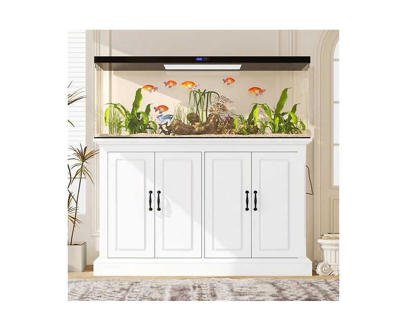 Casainc Storage Cabinet With Fish Tank Stand Power Outlet