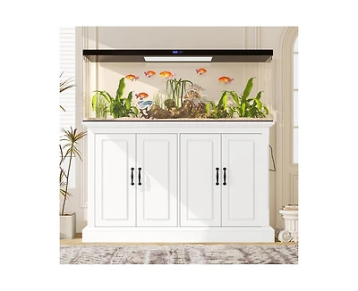 Casainc Storage Cabinet With Fish Tank Stand Power Outlet