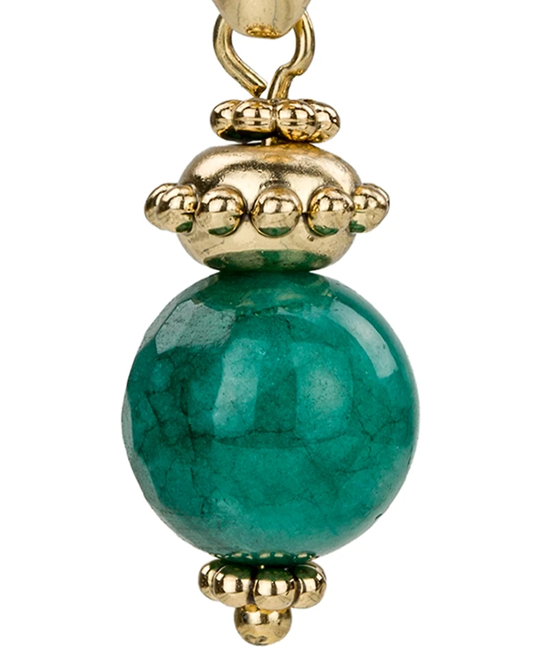 Patricia Nash Gold Plated Beaded Drop Earrings