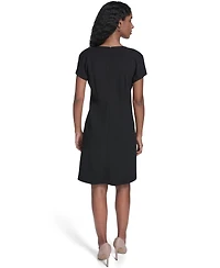 Tommy Hilfiger Women's Button-Trim Shift Dress