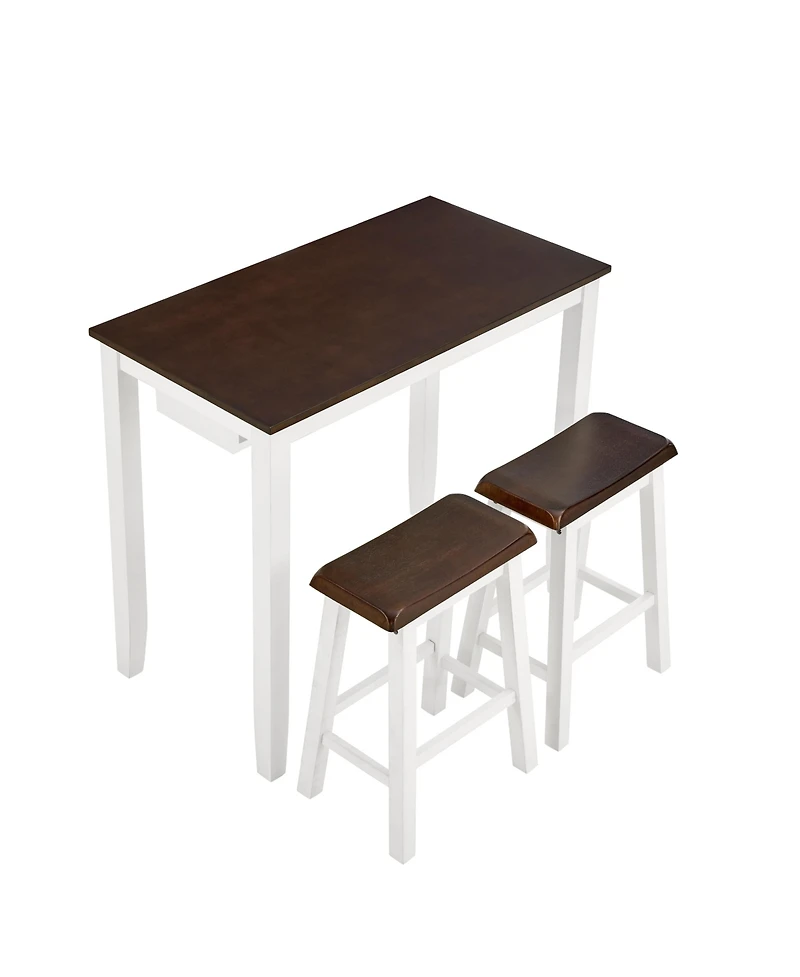Casainc Industrial 3-Piece Bar Table Set with Chairs