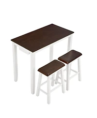Casainc Industrial 3-Piece Bar Table Set with Chairs