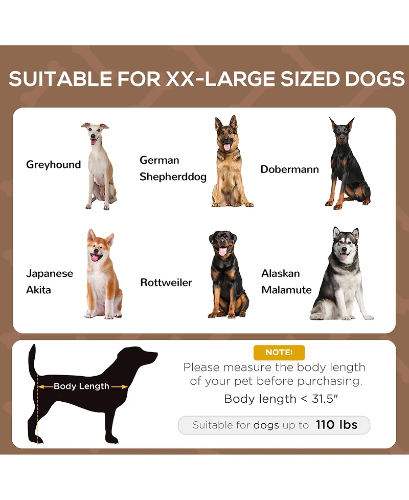 PawHut Elevated Portable Dog Cot with Uv Protection Canopy Shade,