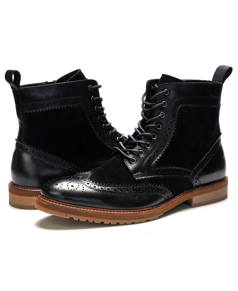 Anthony Veer Men's Langston Wingtip Lace-Up Boots