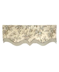 Rlf Home High-Quality Fabric Window Valance – 3" Rod Pocket Brantwood D-Regal Mist