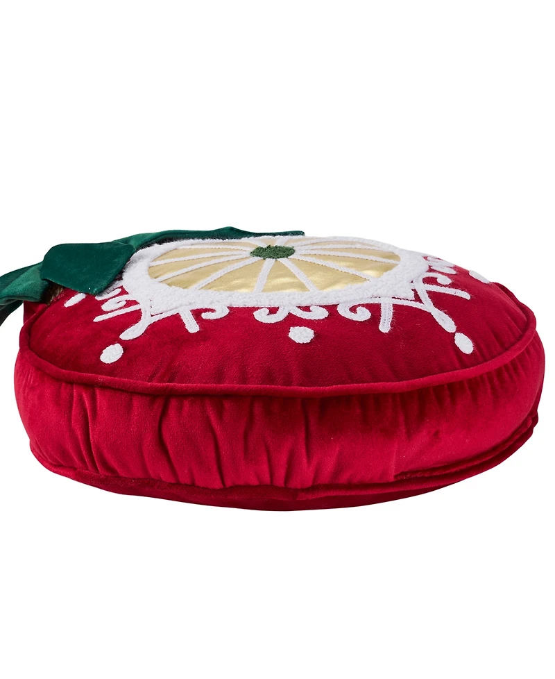 Hallmark Ornament Shaped Holiday Decorative Pillow, 12" x 13"