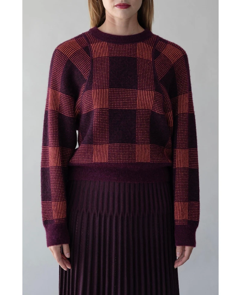 Sskein Women's Tartine Plaid Pullover Sweaters