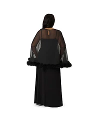 Smak Parlour Women's Plus Cape Maxi Dress