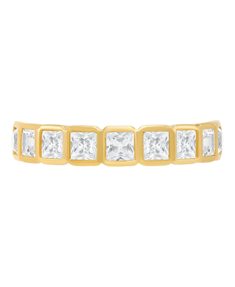 Macy's White Sapphire Band Ring (1-5/8 ct. t.w.) in 14k Yellow Gold-Plated Sterling Silver