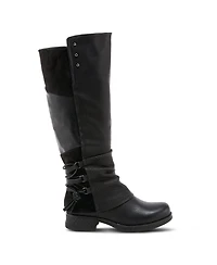 Patrizia Women's Maxie Back Lace Detail Faux Fur Lined Tall Boot